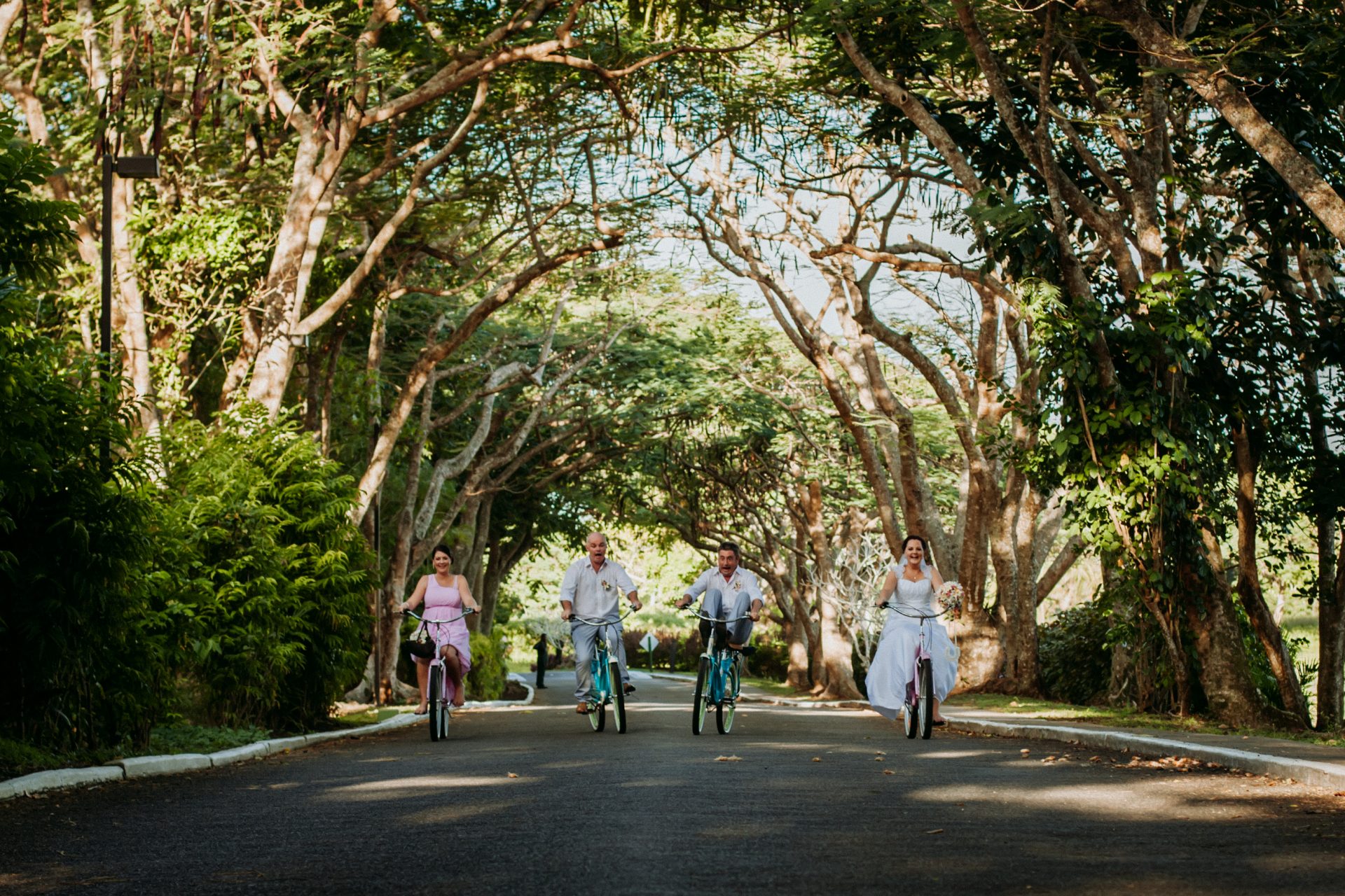 Wedding group on bikes